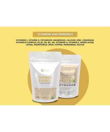 Organic Sunrise Energy Tea: Honeybush, Guayusa, Ashwagandha, Rooibos, Yerba Mate & Matcha Blend for Morning Power - Buy Online on GoSupps.com