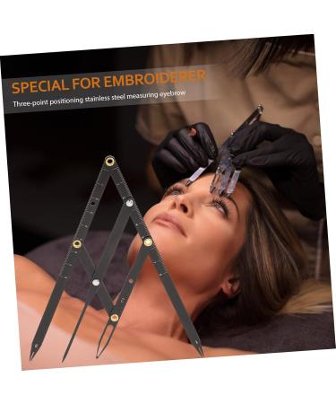 KALLORY 7 Pcs Second Generation Scale Make up Kit Microblading Caliper Eyebrow Rulers Bagged Measuring Tool - Buy Online on GoSupps.com