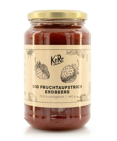 KoRo KoRo - Organic Strawberry Spread 460g - Contains 75% Fruit - Organic - Fruity and Sweet Taste