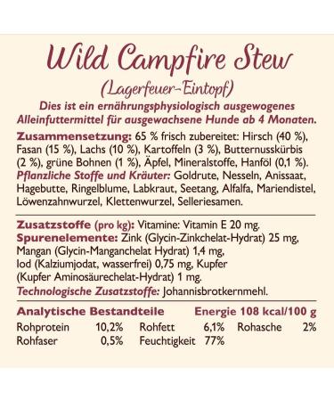 Lily's Kitchen Natural Wet Food for Adult Dogs - Campfire Stew Grain-Free Recipe (6 x 400g) - Venison & Pheasant - Buy Online on GoSupps.com