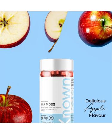 Sea Moss Gummies by Known Nutrition | Natural Immune and Gut Support | Delicious Natural Apple Flavour | 60 Two-a-Day Vegan Vitamin Sea Moss Gummies (3) - Buy Online on GoSupps.com