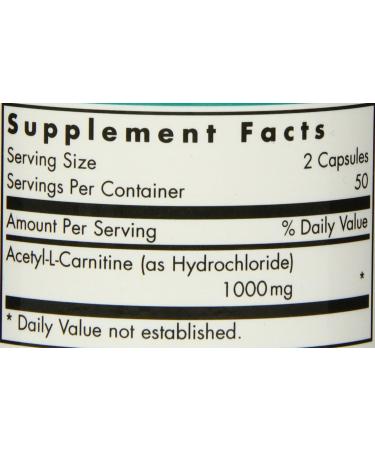 Nutricology Acetyl-L-Carnitine 500mg - Metabolism & Energy Support Supplement Vegetarian Capsules 100 Count - Free Form Amino Acid - Buy Online on GoSupps.com