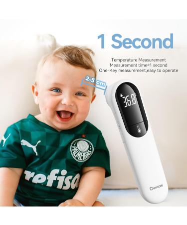 Berrcom Dual Probe Infrared Forehead Thermometer for Adults and Children - No-Touch Digital Baby Thermometer with Vibration Alarm and LED Display - Buy Online on GoSupps.com