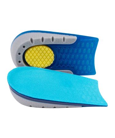 Aikowener Heel Lift Inserts Silicone Heel Cup Pads  Heel Cushions with Massaging Gel Cushion Insert for Heel Ankle Pain Heel Spurs for Women/Men 1inch Height 1 Inch Height Blue