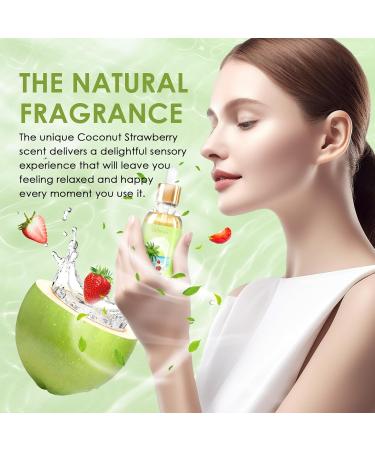 Coconut & Strawberry Body Oil - Luxurious Antioxidant Skin Care with Vitamin E Jojoba & Argan Oil for Nourishment | 115ML - Buy Online on GoSupps.com