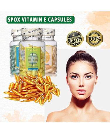 2 Bottle Vitamin-E Facial Cream Capsule Anti Ageing Glowing Radiant Skin 60 Capsule - Buy Online on GoSupps.com