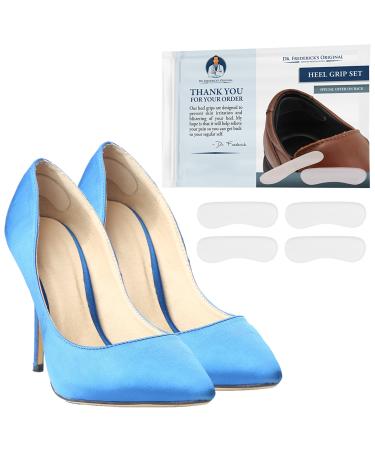 Dr. Frederick s Original Gel Heel Protectors - 12pcs - Soft Adhesive Heel Grips for Shoe Back - Prevent Blisters - Shoe Heel Pads for Shoes That are Too Big - Cushion Heel Inserts for Women & Men