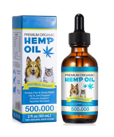 Pet Hemp Oil Omega 3 6 9 for agitated Dogs Barking Dogs and Dog Joints to Support Traveling and Keep Joints Healthy 2 fl.oz