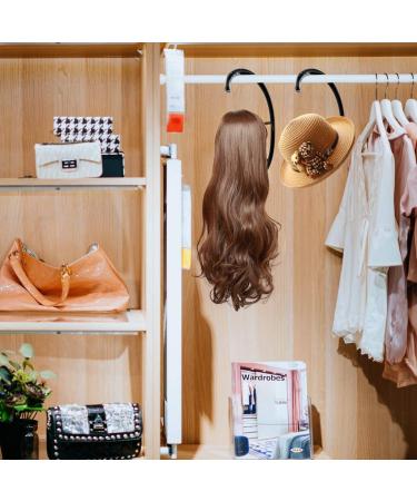 Wig Hanger and Brush Combo 4 Pack - Portable Hanging Stand and Collapsible Dryer for All Wigs - Includes Wig Comb Set - Black - Buy Online on GoSupps.com