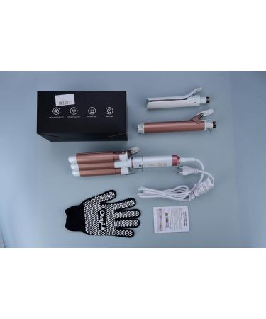 CCKeyin 3-in-1 Curling Iron Set | Ceramic Wave Iron with 3 Barrels for Large Curls | Multifunctional Hair Styling Tool - Buy Online on GoSupps.com