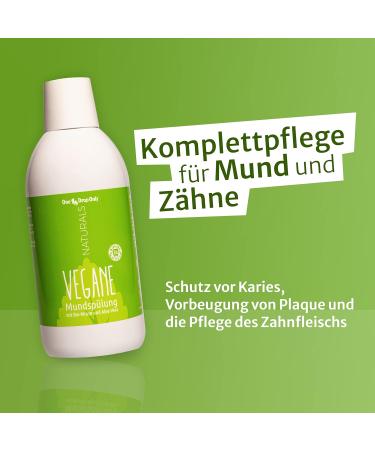 Buy Vegan Mouthwash Double Pack 500ml - Alcohol-Free with Organic Mint & Aloe Vera + Free Bamboo Toothbrush | Natural Oral Care - Buy Online on GoSupps.com