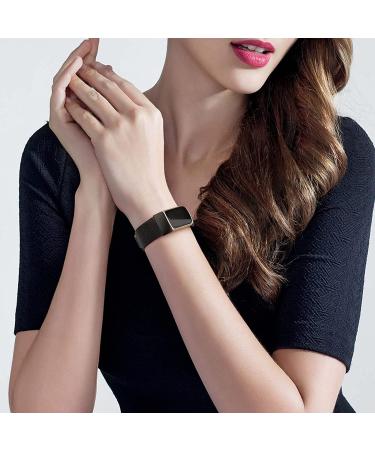 Vancle Metal Bands for Fitbit Charge 5 - Stainless Steel Mesh Loop with Magnetic Clasp for Men and Women (.Black) - Buy Online on GoSupps.com