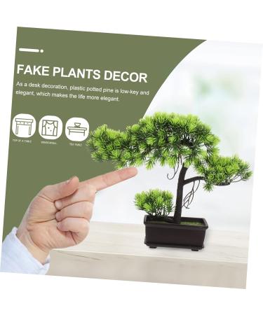 TOPBATHY Welcome Song Japanese Pine Bonsai Home Desk Fake Pine Fake Bonsai Fake Tree Pot Ornaments Guest-greeting Pine Bonsai Decor Plant Office Fake Pine Plastic Desktop Potted Tree As Shown 2 33X26CM - Buy Online on GoSupps.com