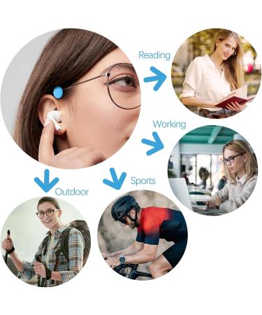 Anti-Slip Glasses Ear Hooks - 24 Pairs Silicone Ear Pillows for Secure Fit - Buy Online on GoSupps.com