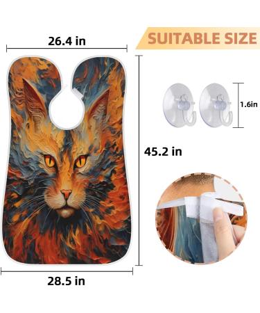 Beard Bib Apron - Cat Design Hair Catcher for Men | Perfect Father's Day & Anniversary Gift | 2 Suction Cups Included - Buy Online on GoSupps.com