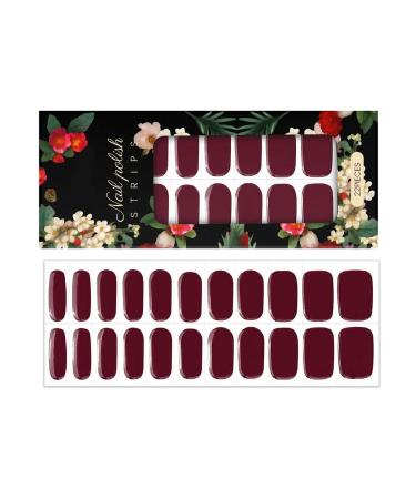 G n rique Nail Stickers 22 Gel Nail Strips | Waterproof Red Manicure Pedicure Art Decoration for Autumn and Halloween