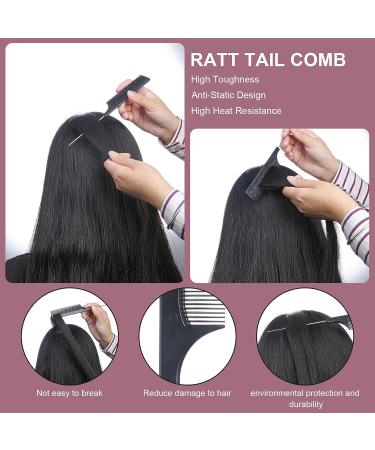 1006 Pcs Hair Loop Tool Set with Topsy Tail, Ponytail Cutter & Metal Pin Comb - Hair Styling Kit with Braiding Tools & 1000 Black Rubber Bands for Women - Buy Online on GoSupps.com