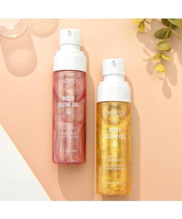 60ml Shimmer Body Oil Illuminating Sunscreen SPF 30 Body Glow Oil with Radiant glitter Lightweight Moisturizer for Highlighted Skin Non-Greasy Water-Resistant Summer Glow Enhancer (01# Gold) - Buy Online on GoSupps.com