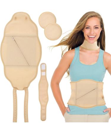 2/3Pcs Neck Waist Oil Pack Set Washable Reusable Essential Oil Wrap Neck Oil Wrap Mess-Free Oil Pack Wrap with Adjustable Elastic Strap Comfortable Oil Pack Leak-Proof Oil Pack (Neck Pack+Chest Pad) - Buy Online on GoSupps.com