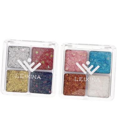 FOMIYES 10 Pcs Glitter Eye Makeup Eyeshadow Eye Glitter Makeup Glitter for Eyes Eye Shadows Glitter Makeup Assorted Colorx5pcs 6.00X6.00X1.00CMx5pcs - Buy Online on GoSupps.com