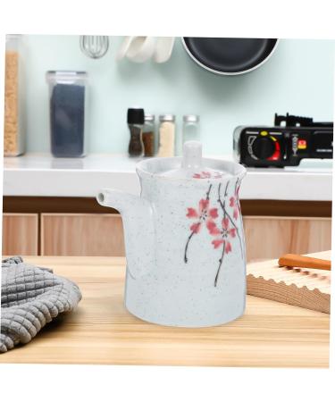 Zerodeko Ceramic Soy Sauce Bottle Rustic Touch Kitchen Storage Container Olive Oil I Am Willow Soy Sauce Jar Convenient Oil Holder Cooking Lecythus Condiment Bottle Vinegar Pot - Buy Online on GoSupps.com