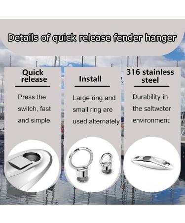 Quick Release Fender Hanger 316 Stainless Steel | Pack of 2 | Marine Pontoon Boat Top Hinges Swivel Side Mount Hinges - Buy Online on GoSupps.com