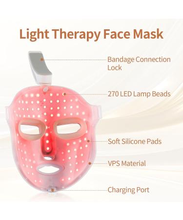 Red Light Therapy LED Face Light Therapy Mask Infrared Photon Light Therapy Facial Device for Skin Tightening Acne Treatment Anti-Aging Smooth Wrinkles Fine Lines Red & Blue Light - Buy Online on GoSupps.com