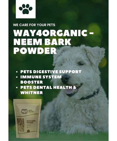 Neem Bark Powder 16 Oz - Dental & Digestion Support - 100% Organic - Way4Organic - Buy Online on GoSupps.com