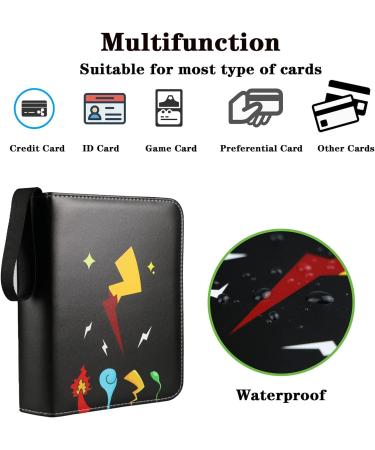 Anyando Pokemon Card Binder with Sleeves - Holds Up to 440 Cards - 55 4-Pocket Pages - Zipper Carrying Case - Lighting Ball Cover - Buy Online on GoSupps.com