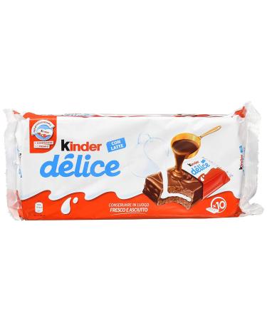 Ferrero Kinder Delice Cacao Chocolate Cake - 10 Pack 420g | Milk Cream Filling - Buy Online on GoSupps.com