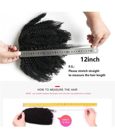Hair Chignon 8-24 Inch Afro Curly Ponytail Human Hair Extensions Curly Fluffy Hair Comb with Drawstring Ponytail Hair Extensions Messy Bun Hair Piece (Color : Black Size : 22inch) - Buy Online on GoSupps.com