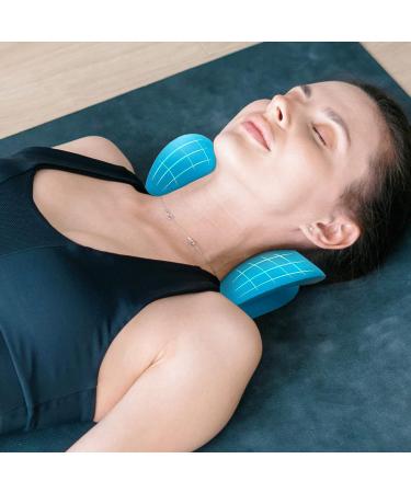 Neck and Shoulder Relaxer for Pain Relief - Neck Stretcher for TMJ - Cervical Traction Device for Spine Alignment (Dodger Blue) - Buy Online on GoSupps.com