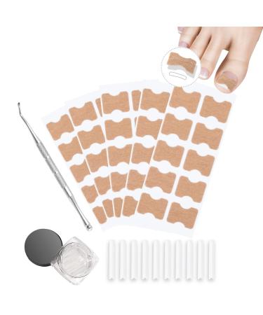 Ingrown Toenail Treatment  50pcs Ingrown Toenail Patch  and Toenail Corrector Strips with Nail Lifter  Professional Painless Ingrown Toenail Corrector Treatment Kit Clear