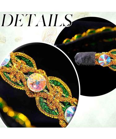 Women Rhinestone Glitter Hairband Sparkly Green Crystal Hairband Fashion Holiday Anniversary Birthday Gift for Girls Woman - Buy Online on GoSupps.com