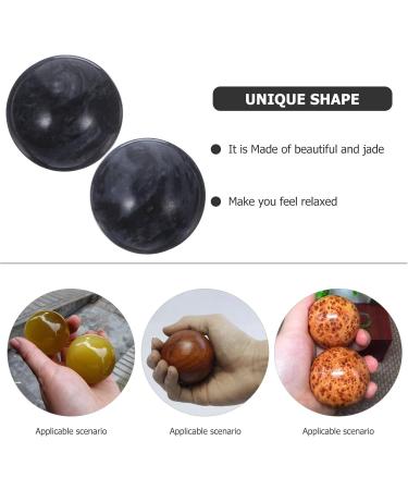 Supvox 2pcs Black Jade Baoding Balls - Chinese Health Massage & Stress Relief Exercise for Hands & Wrists - Buy Online on GoSupps.com