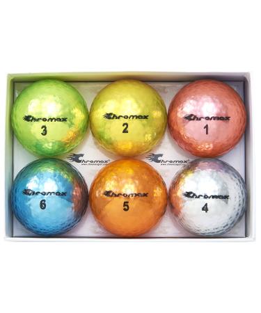 Chromax Metallic M5 Colored Golf Balls (Pack of 6) Assorted