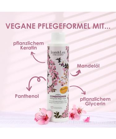 Jean & Len Vegan Conditioner with Mandel & Keratin Frizz Control Shine & Herbal Formula 300 ml Paraben & Silicone-Free - Buy Online on GoSupps.com