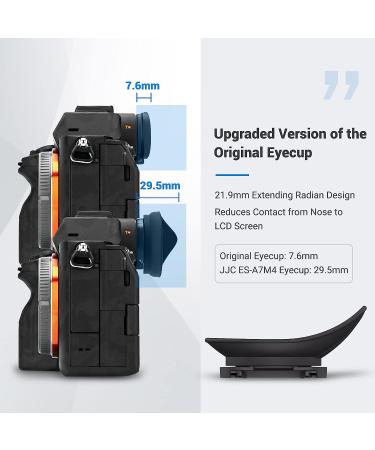 JJC Camera Viewfinder Eyecup for Sony A7R V A7 IV A7S III A1 - Oval Shape Silicone Design - Buy Online on GoSupps.com