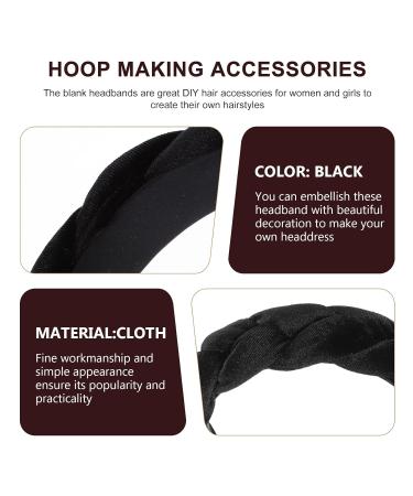 Braided Satin Headband for Women | Vintage Padded Hair Accessory - Black - Buy Online on GoSupps.com