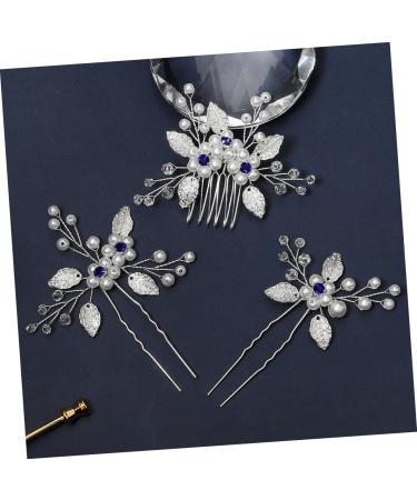 Angoily 3 Sets Bridal Wedding Comb Prom Hair Accessories Pearl Hair Comb Leaf Hair Comb Floral Headpiece Bride Headpiece Hair Insert Comb Hair Clips Beautiful Women's Hairpin Zinc Alloy - Buy Online on GoSupps.com