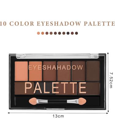 bark Erinde Eyeshadow Palette 10 Colors Matte and Shimmering Eyeshadow Palette Highly Pigmented and Longlasting with Eyeshadow Brush Easy to Blur Eye Makeup Palette 04 - Buy Online on GoSupps.com