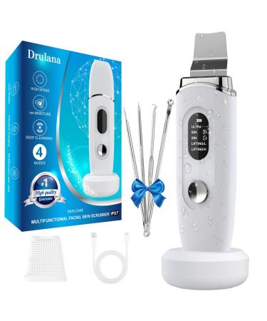 Skin Scrubber Face Skin Spatula Facial Scrubber Spatula Blackhead Remover Tools with 4 Modes LCD Display Waterproof