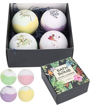 Bath Bubble Ball Gift Set - 4-Piece Handmade Organic Foam for Women | Natural Oils & Moisturizing Bath Salt - Buy Online on GoSupps.com