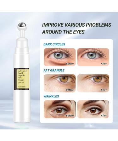 Snail Peptide Under Eye Cream - 73% Snail Mucin & 2% Nicotinamide for Dark Circles & Puffiness with 360 Roller Ball | Anti-Wrinkle Eye Treatment - Buy Online on GoSupps.com