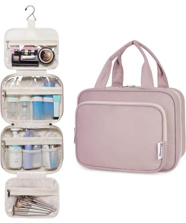 Narwey Hanging Travel Toiletry Bag for Women Wash Bag Cosmetics Makeup Bag Organizer for Travel Size Accessories Dusty Rose (Medium) - Buy Online on GoSupps.com