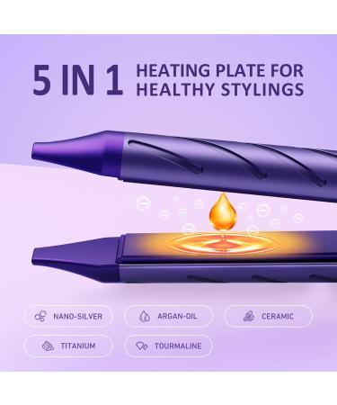 2 in 1 Hair Straightener & Curler - Professional Flat Iron for All Hairstyles | Fast Heating 13 Modes Auto Off - Perfect Gift for Women & Girls - Buy Online on GoSupps.com