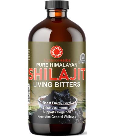 Essence Herbs Shilajit Bitters Liquids Made with Shilajit Moringa Black Seed & More (Pack of 1)