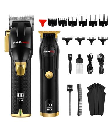 Hair Clippers for Men T Liners Hair Trimmer Set Men Professional Cordless Rechargeable Barber Hair Cutting Kit with LED Display Gifts for Men