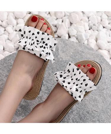 Buy HSYHKDSY Fashionable Slides - Elegant Glittering Flat Sandals for Women | Comfortable Summer Shoes | Vacation Essential S51133 White 5.5 UK - Buy Online on GoSupps.com