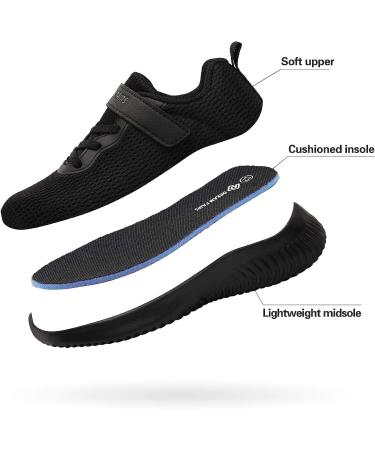 DREAM PAIRS Kids Breathable Tennis Running Shoes - Black Monochrome | Size 6 Big Kid - Buy Online on GoSupps.com